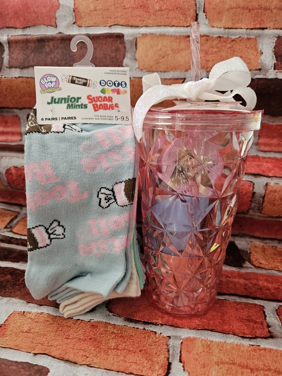 Celestial Glow Other - Iridescent Pink Travel Cup w/ Straw/3- Pc.Body Butter w Socks Gift Set